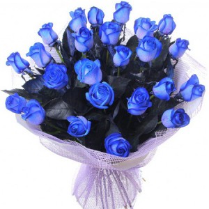 Bouquet of 25 blue roses — KievFlower - flowers to Kiev & Ukraine 